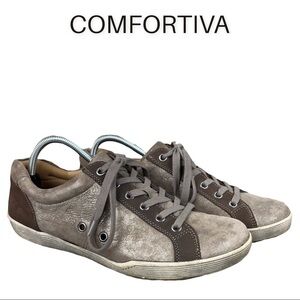 Comfortiva sz 11 Lyons gray suede grungy look sneakers